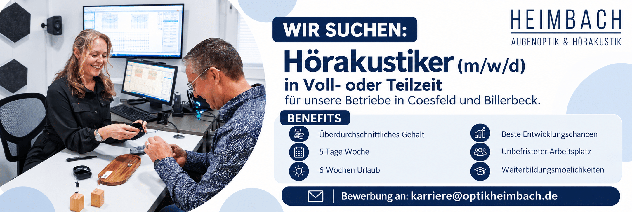 Höraksutik Stellenanzeige Stellenangebot Akustik Coesfeld und Billebck